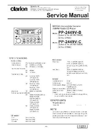 Сервисная инструкция Clarion PP-2449V ― Manual-Shop.ru