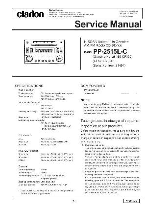 Service manual Clarion PP-2515LC ― Manual-Shop.ru