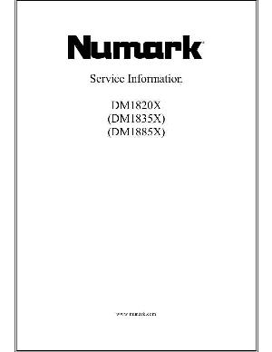 Сервисная инструкция Numark DM-1820X, DM-1835, DM-1885X ― Manual-Shop.ru