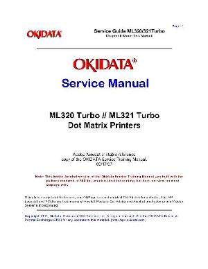 Сервисная инструкция Okidata ML-320TURBO, ML-321TURBO ― Manual-Shop.ru