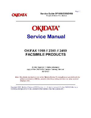 Сервисная инструкция Okidata OKIFAX-1050, 2350, 2450 ― Manual-Shop.ru