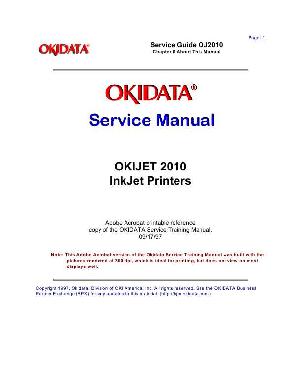 Сервисная инструкция Okidata OKIJET-2010 ― Manual-Shop.ru