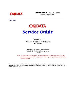Сервисная инструкция Okidata OKIJET-2020 ― Manual-Shop.ru