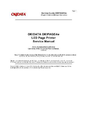 Service manual Okidata OKIPAGE-4W ― Manual-Shop.ru