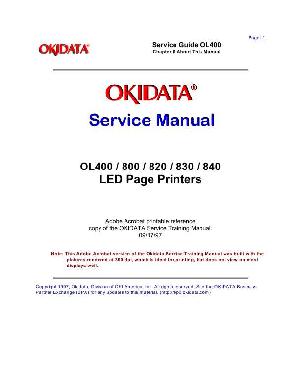 Сервисная инструкция Okidata OL-400, OL-800, OL-820, OL-830, OL-840 ― Manual-Shop.ru