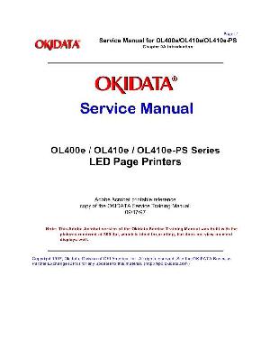 Сервисная инструкция Okidata OL-400E, OL-410E, OL-410E-PS ― Manual-Shop.ru