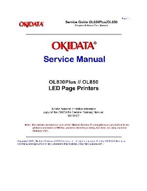 Service manual Okidata OL-830PLUS, OL-850 ― Manual-Shop.ru