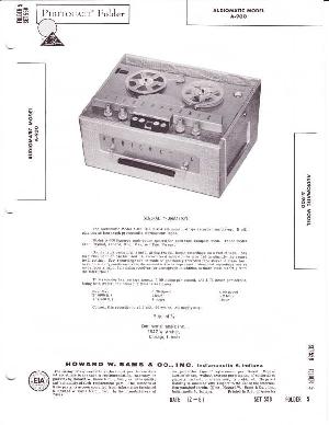 Сервисная инструкция AUDIOMATIC A-900 ― Manual-Shop.ru