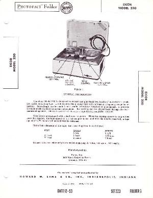 Сервисная инструкция EICOR 230 ― Manual-Shop.ru