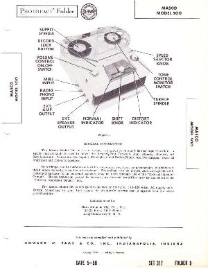 Сервисная инструкция MASCO 500 ― Manual-Shop.ru