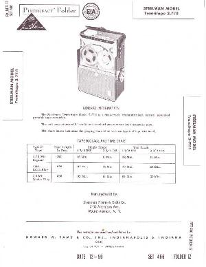 Сервисная инструкция STEELMAN TRANSITAPE 2-7111 ― Manual-Shop.ru