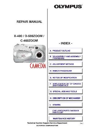 Service manual Olympus C-460Z, D-580Z, X-400 (SM, CD, PL) ― Manual-Shop.ru