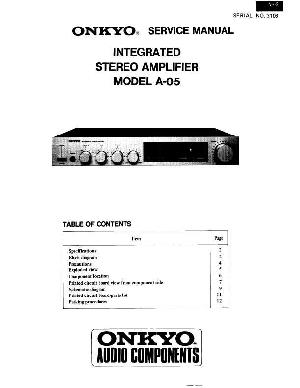 Service manual Onkyo A-05 ― Manual-Shop.ru