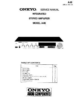 Сервисная инструкция Onkyo A-06 ― Manual-Shop.ru