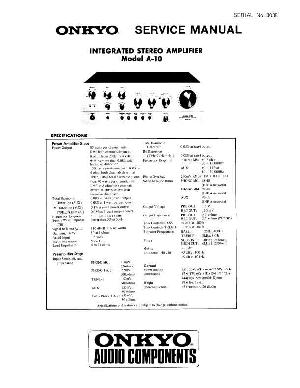 Сервисная инструкция Onkyo A-10 ― Manual-Shop.ru