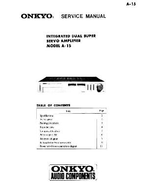 Service manual Onkyo A-15 ― Manual-Shop.ru
