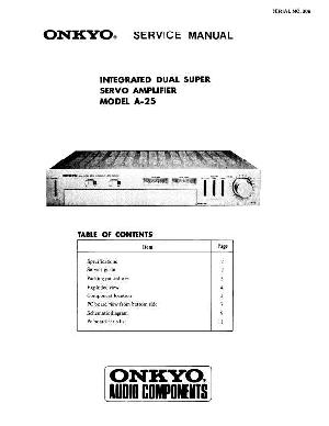 Сервисная инструкция Onkyo A-25 ― Manual-Shop.ru