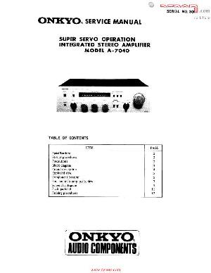 Service manual Onkyo A-7040 ― Manual-Shop.ru