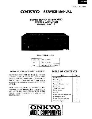 Service manual Onkyo A-8019 ― Manual-Shop.ru