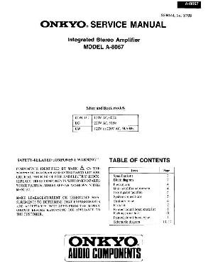 Сервисная инструкция Onkyo A-8067 ― Manual-Shop.ru