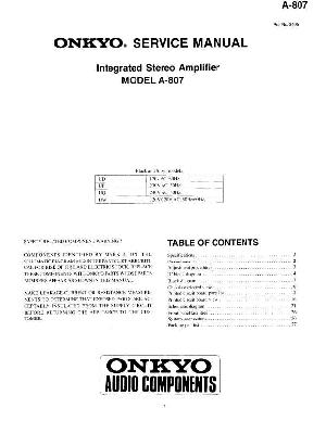 Service manual Onkyo A-807 ― Manual-Shop.ru