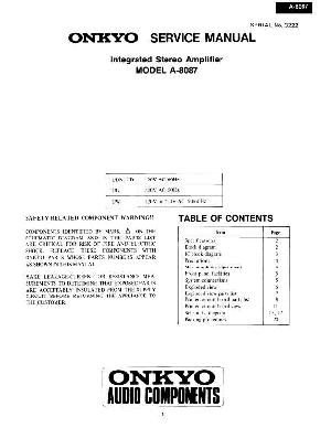 Service manual Onkyo A-8087 ― Manual-Shop.ru