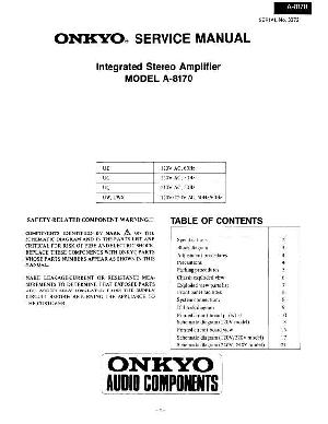 Сервисная инструкция Onkyo A-8170 ― Manual-Shop.ru