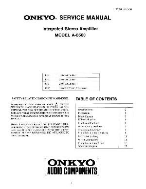 Сервисная инструкция Onkyo A-8500 ― Manual-Shop.ru