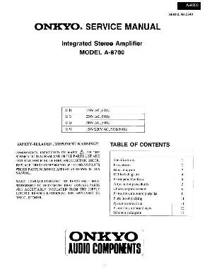 Service manual Onkyo A-8700 ― Manual-Shop.ru