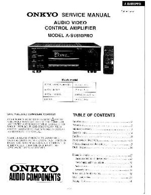 Service manual Onkyo A-SV610PRO ― Manual-Shop.ru