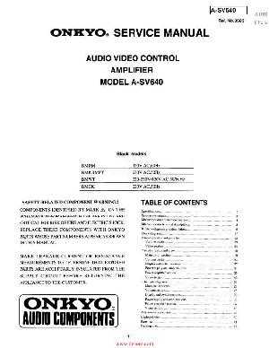 Service manual Onkyo A-SV640 ― Manual-Shop.ru