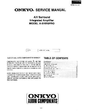 Service manual Onkyo A-SV810PRO ― Manual-Shop.ru