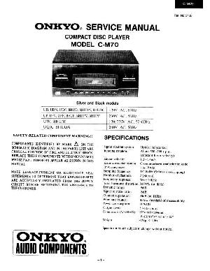 Сервисная инструкция Onkyo C-M70 ― Manual-Shop.ru