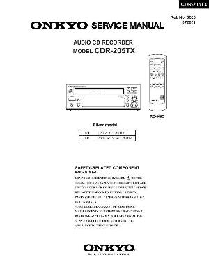 Сервисная инструкция Onkyo CDR-205TX ― Manual-Shop.ru