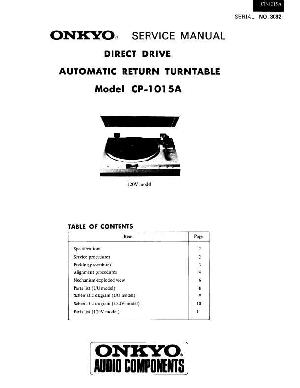 Service manual Onkyo CP-1015A ― Manual-Shop.ru