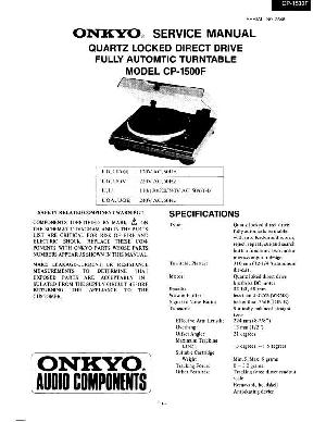 Service manual Onkyo CP-1500F ― Manual-Shop.ru