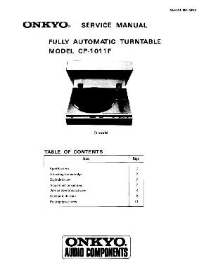 Service manual Onkyo CP1011F ― Manual-Shop.ru