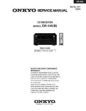 Сервисная инструкция Onkyo CR-445 ― Manual-Shop.ru