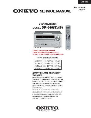 Сервисная инструкция Onkyo DR-645 ― Manual-Shop.ru