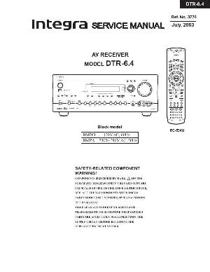 Сервисная инструкция Onkyo DTR-6.4 ― Manual-Shop.ru