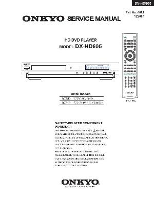 Сервисная инструкция Onkyo DV-HD805 ― Manual-Shop.ru