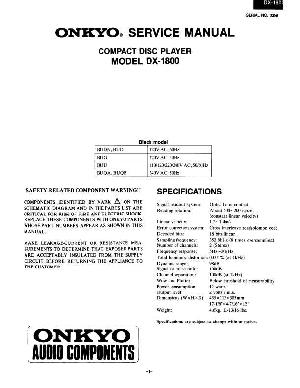 Service manual Onkyo DX-1800 ― Manual-Shop.ru