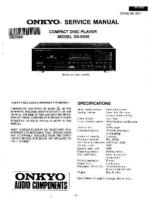 Service manual Onkyo DX-6550 ― Manual-Shop.ru