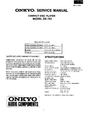 Service manual Onkyo DX-702 ― Manual-Shop.ru