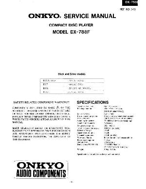 Сервисная инструкция Onkyo DX-788F ― Manual-Shop.ru