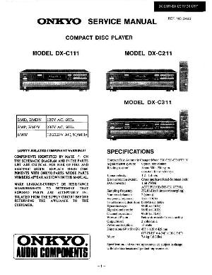 Сервисная инструкция Onkyo DX-C111, DX-C211, DX-C311 ― Manual-Shop.ru