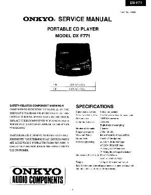 Service manual Onkyo DX-F771 ― Manual-Shop.ru