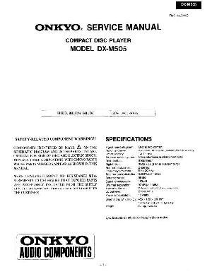 Сервисная инструкция Onkyo DX-M505 ― Manual-Shop.ru