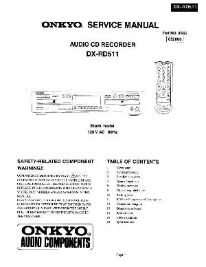 Сервисная инструкция Onkyo DX-RD511 ― Manual-Shop.ru