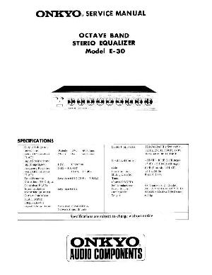 Сервисная инструкция Onkyo E-30 ― Manual-Shop.ru